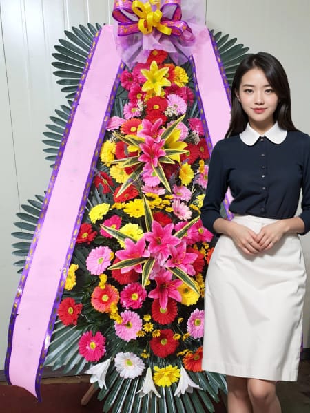 부천 소풍컨벤션 웨딩홀 3단화환 기본형